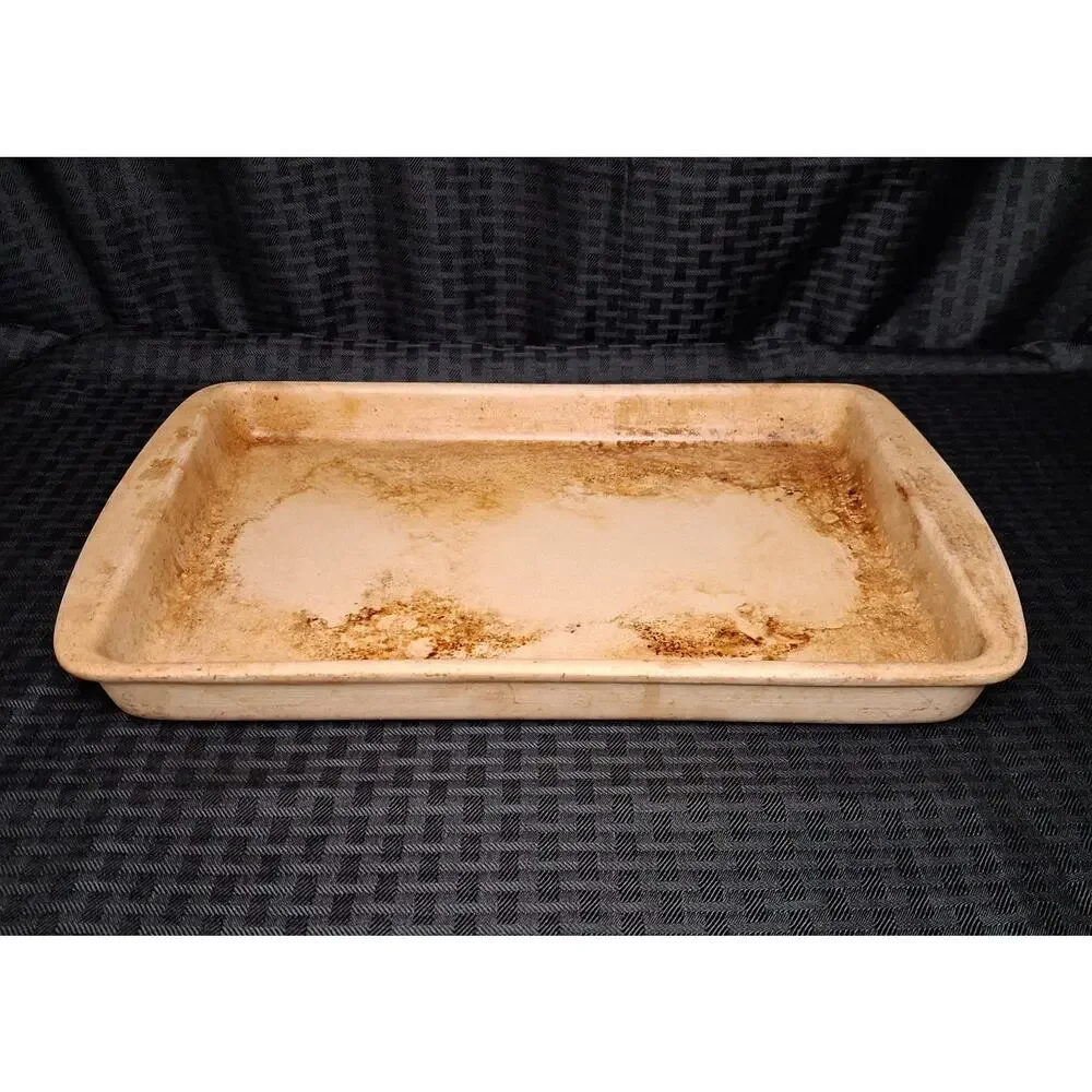 Pampered Chef Medium Bar Pan 14 X 9 Seasoned Stoneware Sheet